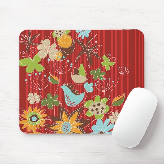 Tuinboer voor roodstaafjes muismat (Met muis)