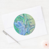 Tuinboerij met aangepaste decolletjes ronde sticker (Envelop)