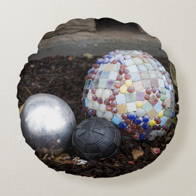 Tuinbollen Ronde Kussen (Voorkant)