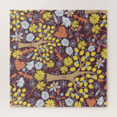Tuinbomen, bloemen, appelmotief legpuzzel (Horizontaal)