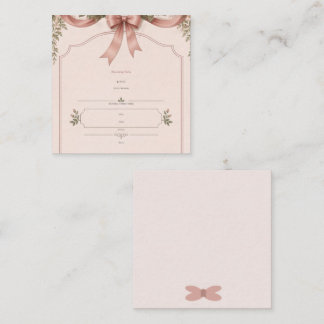 Tuinboog Bloemige Baby Shower Uitnodiging Informatiekaartje