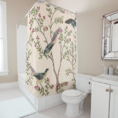  tuinboom, vogelbloem naadloos patroon douchegordijn (In situ)