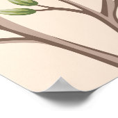  tuinboom, vogelbloem naadloos patroon poster (Hoek)