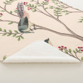 tuinboom, vogelbloem naadloos patroon sherpa deken (3/4)