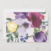 Tuinboomgaard Paars Geel Baby shower Kaart (Achterkant)