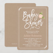 Tuinboor Baby shower Invitation Kraft Kaart (Voorkant / Achterkant)