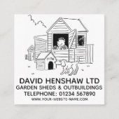 Tuinboten en andere gebouwen vierkante visitekaartje (Voorkant)