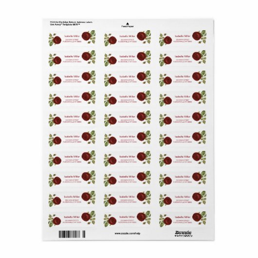  tuinbouillon Red Rose Etiket (Full Sheet)