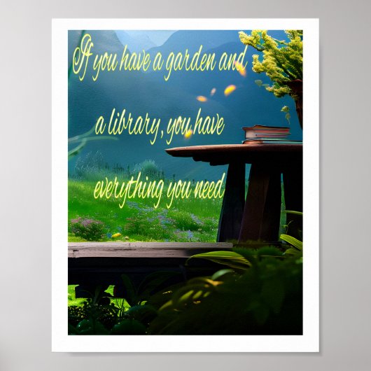 Tuinbouw en bibliotheek poster (Voorkant)