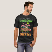 Tuinbouw en Boerderij met kippen T-shirt (Voorkant volledig)