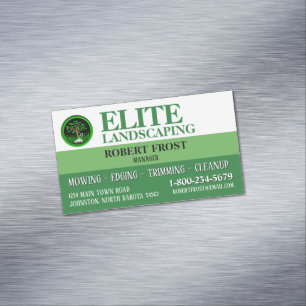 Tuinbouw Gazon Bedrijf Magnetisch Visitekaartje
