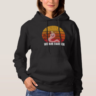tuinbouw van de Worm Farmer Sunset Retro Hoodie