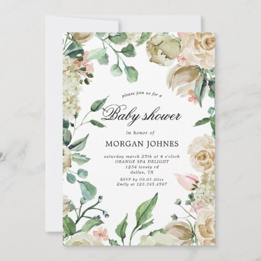 tuinbouwer elegant Baby shower (Voorkant)