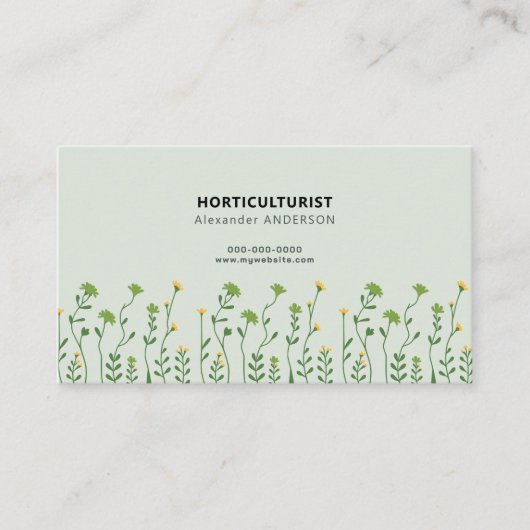 tuinbouwer visitekaartje (Voorkant)