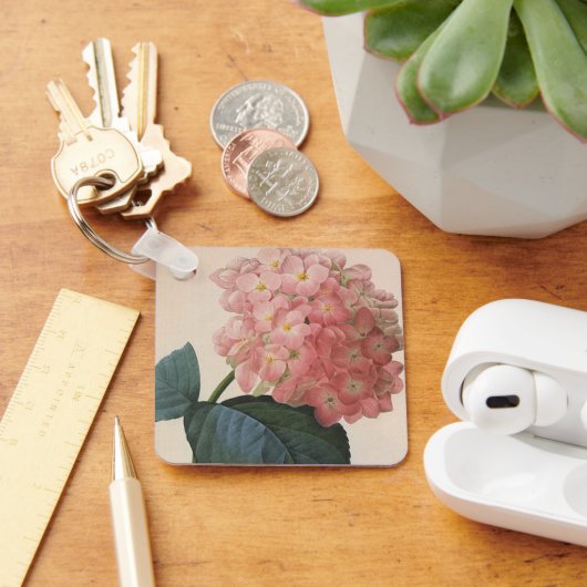 tuinbouwers, roze hydrangea Hortensia Sleutelhanger (Bureau)