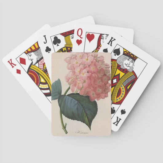 tuinbouwers, roze hydrangea Hortensia Speelkaarten (Achterkant)