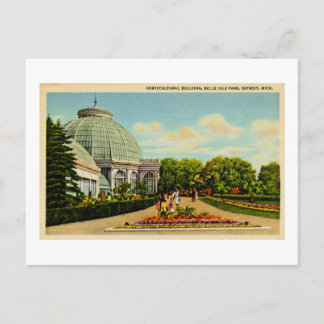 Tuinbouwgebouw, Belle Isle Park, Michigan Briefkaart