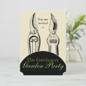  tuinbouwgereedschappen Uitnodiging Garden (Staand voorkant)