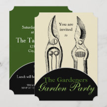  tuinbouwgereedschappen Uitnodiging Garden
