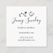 Tuinbouwland Vierkante Visitekaartje (Achterkant)