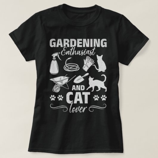tuinbouwliefhebber en kat lak Gardener_358 T-shirt (Design voorkant)