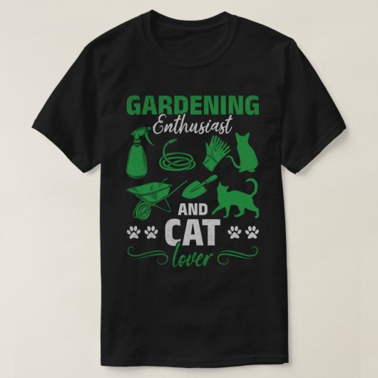 tuinbouwliefhebber en kattenruim t-shirt (Design voorkant)
