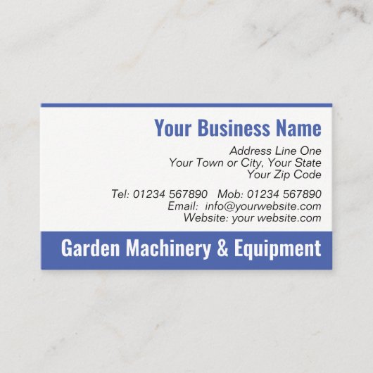 Tuinbouwmachines en -materieel — QR-code Visitekaartje (Voorkant)