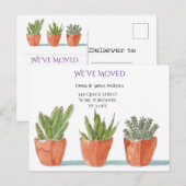 TuinbouwPaars We hebben de aankondiging verplaatst Briefkaart (Voorkant / Achterkant)