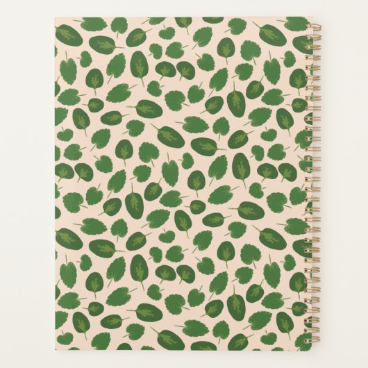 Tuinbouwplanning Boho Natuur Rustic Green Tan Planner (Achterkant)