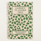 Tuinbouwplanning Boho Natuur Rustic Green Tan Smal Planner (Voorkant)