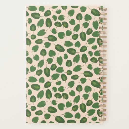 Tuinbouwplanning Boho Natuur Rustic Green Tan Smal Planner (Achterkant)