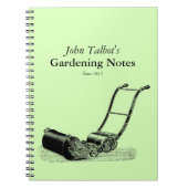  tuinbouwprogramma's Lawnmower Garden Notes Notitieboek (Voorkant)