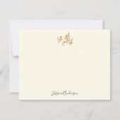  tuinbouwroze en groen gepersonaliseerd notitiekaartje (Voorkant)