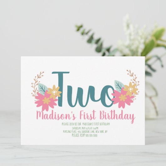 Tuinbouwroze Partij om twee uur 's ochtends Kaart (Staand voorkant)