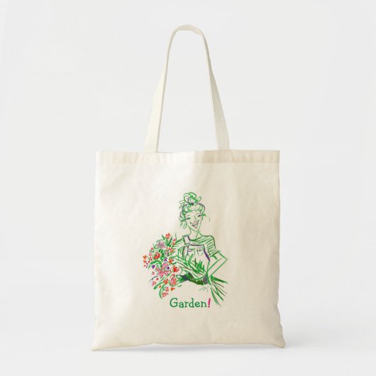 tuinbouwschoorsteen geïllustreerde tuincanvas tas (Voorkant)