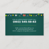 Tuinbouwservices - kleurig pictogrammenpatroon visitekaartje (Achterkant)