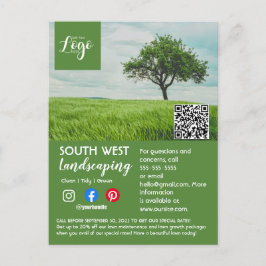 tuinbouwster voor landschapsarchitectuur briefkaart