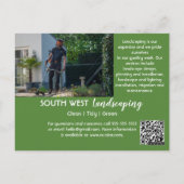 tuinbouwster voor landschapsarchitectuur briefkaart (Achterkant)