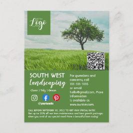 tuinbouwster voor landschapsarchitectuur briefkaart