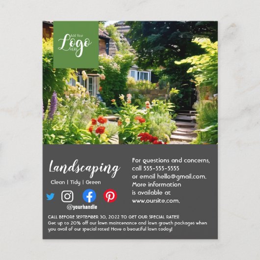 tuinbouwster voor landschapsarchitectuur flyer (Voorkant)