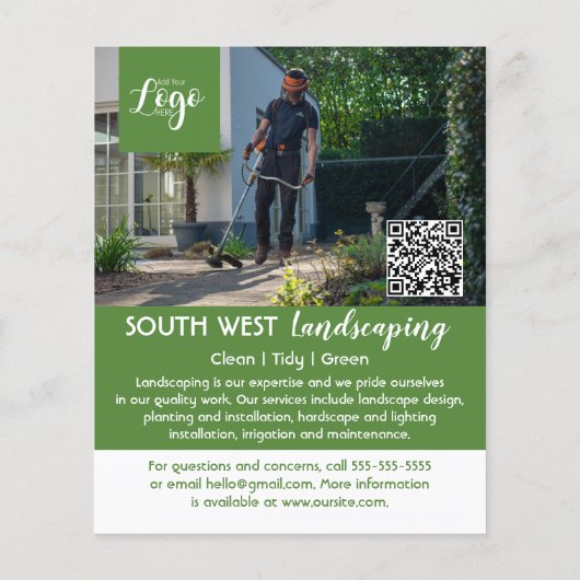 tuinbouwster voor landschapsarchitectuur flyer (Achterkant)