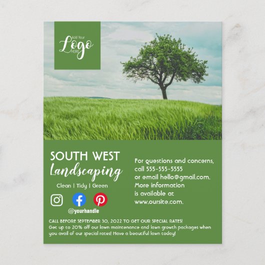 tuinbouwster voor landschapsarchitectuur flyer (Voorkant)