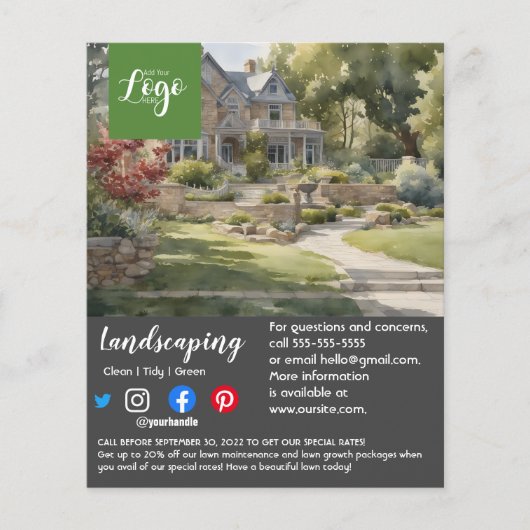 tuinbouwster voor landschapsarchitectuur flyer (Voorkant)