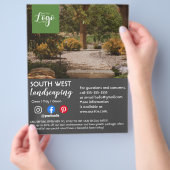 tuinbouwster voor landschapsarchitectuur flyer (Hand)