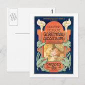 Tuinbouwtentoonstelling, Dresden 1900 Vintage Briefkaart (Voorkant / Achterkant)