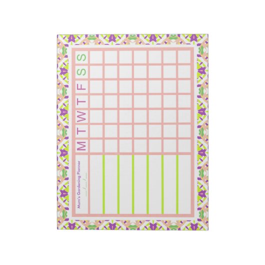 Tuinbouwtuin kweekt uw eigen plankplan notitieblok (Linkerzijde)