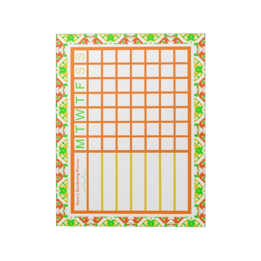 Tuinbouwtuin kweekt uw eigen plankplan notitieblok (Linkerzijde)