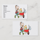 tuinbouwtuinbouwer voor cartoon visitekaartje (Voorkant / Achterkant)
