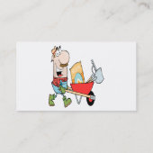 tuinbouwtuinbouwer voor cartoon visitekaartje (Achterkant)