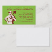 tuinbouwwerker met schop visitekaartje (Voorkant / Achterkant)